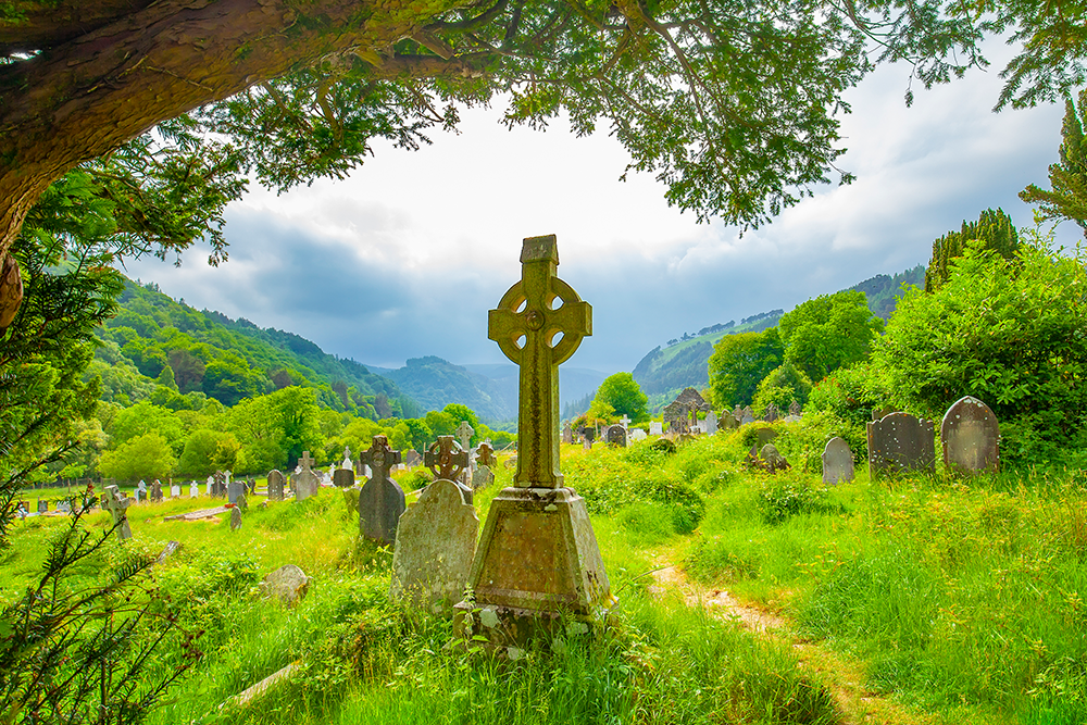 Celtic Cross in Glendalough Ireland