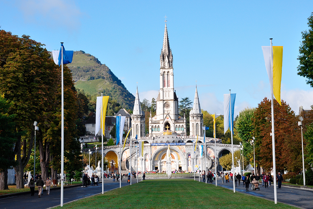 Basilica of Our Lady of the Rosary in Lourdes France