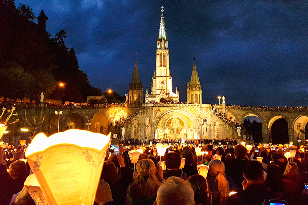 Basilica of Our Lady of the Rosary in Lourdes France