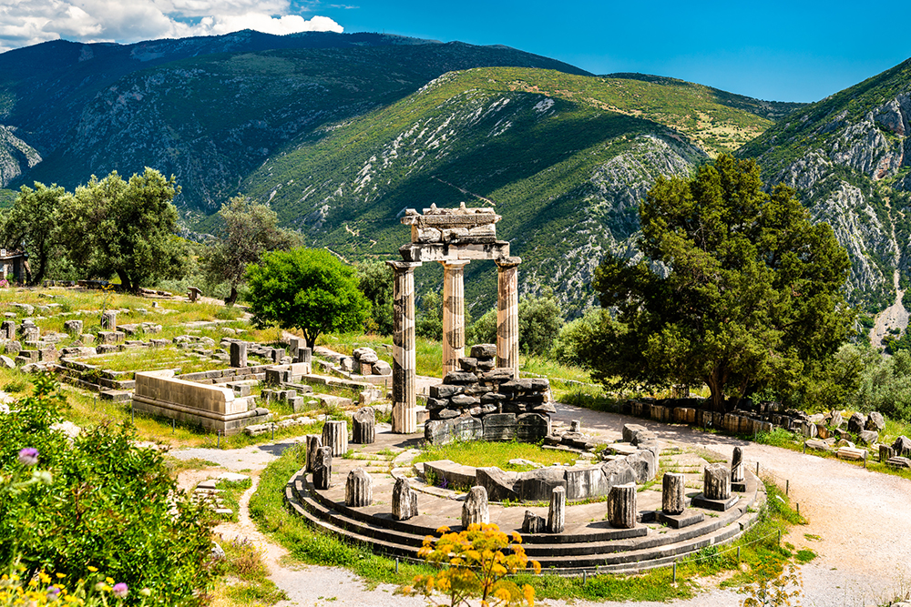 Ruins in Delphi Greece