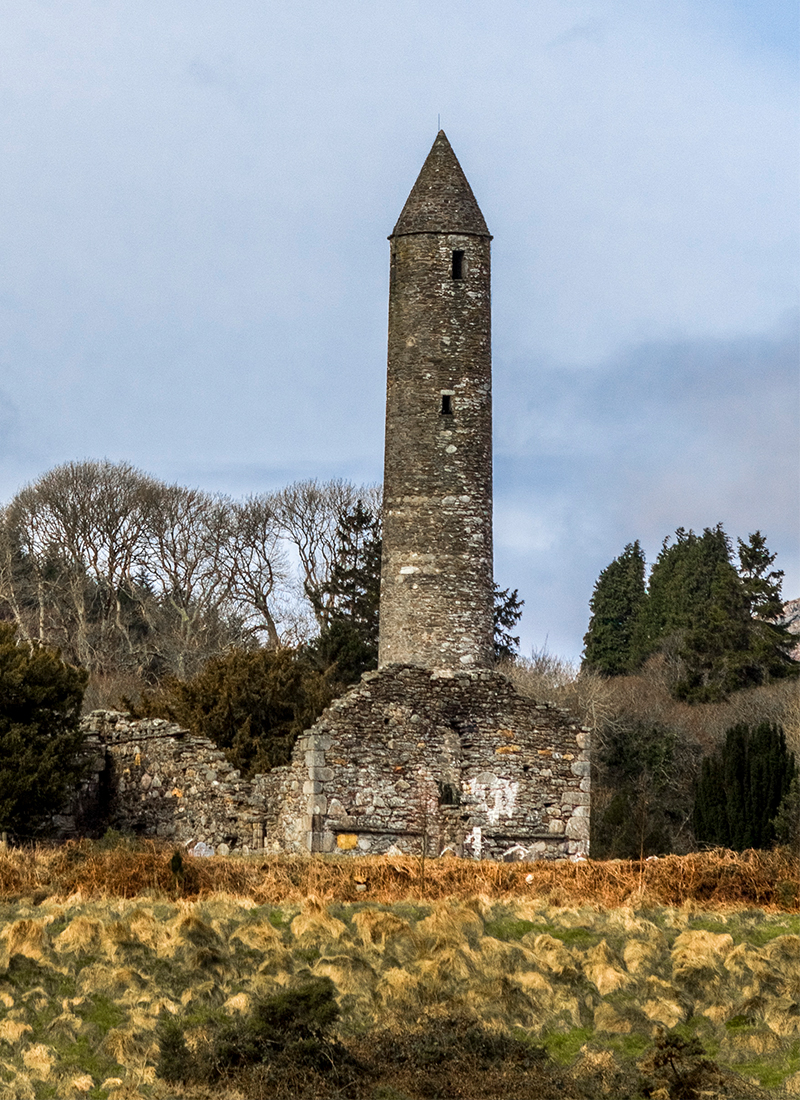 Round Tower in Glendalough Ireland