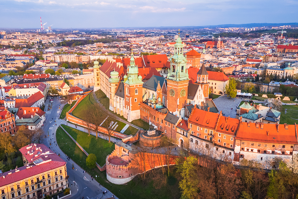 Krakow Poland Skyline