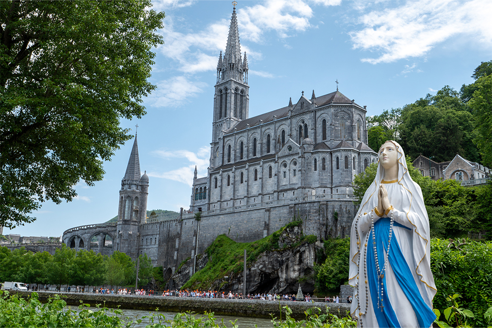 Basilica of Our Lady of the Rosary in Lourdes France