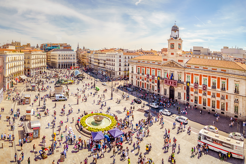 La Puerta del Sol in Madrid, Spain