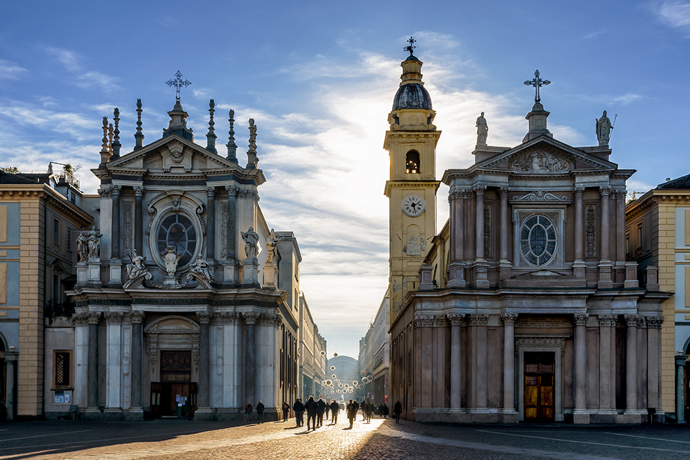 San Carlo Square in Turin Italy